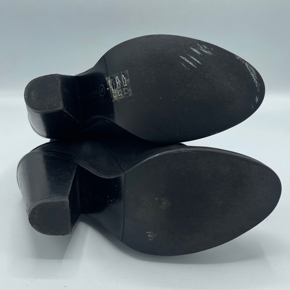 AllSaints TEJUS Ladies Black Leather Buckle Western Ankle - Picture 8 of 12